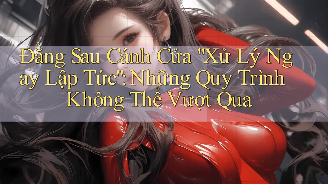 Đằng Sau Cánh Cửa “Xử Lý Ngay Lập Tức”: Những Quy Trình Không Thể Vượt Qua Đằng Sau Cánh Cửa “Xử Lý Ngay Lập Tức”: Những Quy Trình Không Thể Vượt Qua
