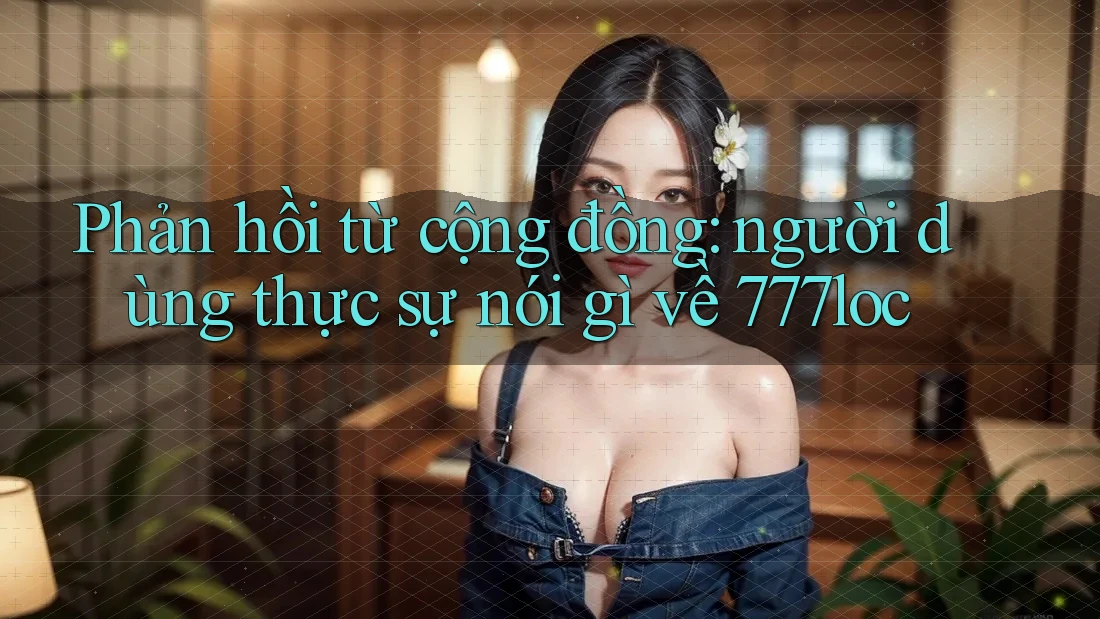 Phản hồi từ cộng đồng: người dùng thực sự nói gì về 777loc Phản hồi từ cộng đồng: người dùng thực sự nói gì về 777loc